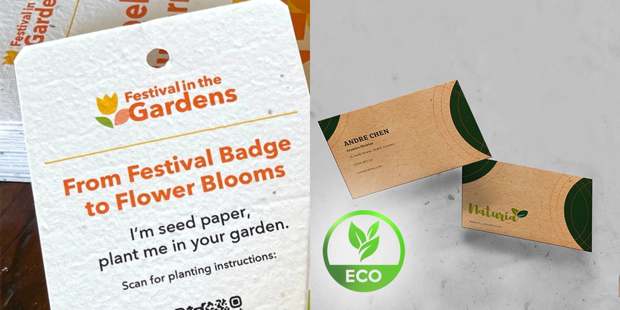 Sustainable name card & invitation card printing